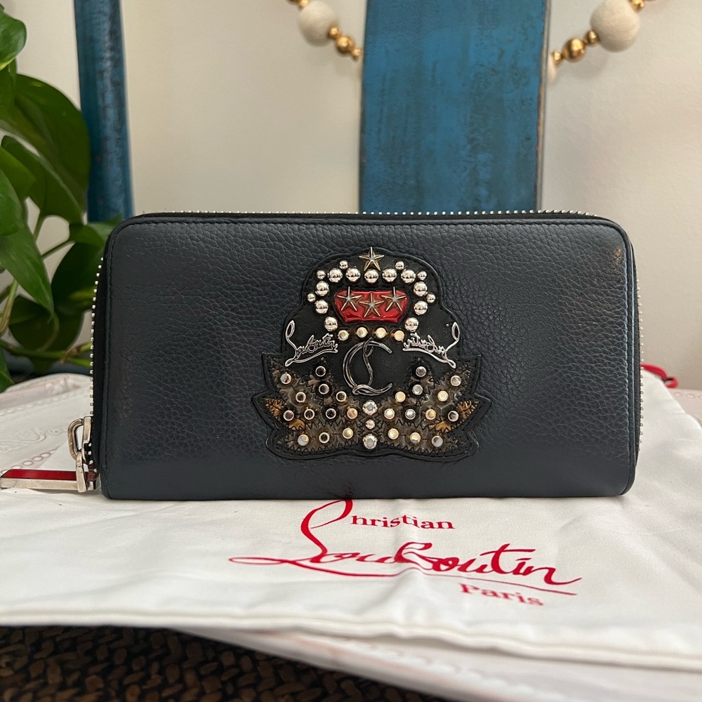 Christian Louboutin Black Embellished Wallet